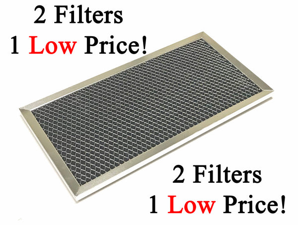Save Money With An OEM Charcoal Filter 2 Pack - Measurements: 11-1/4 x 6-1/8 x 1/4 Inches