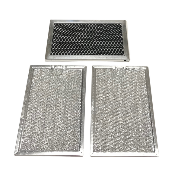 OEM LG Microwave Grease & Charcoal Filter Set Originally Shipped With MV1610WW, MV-1610WW, EXV1511B, LMV1680DS