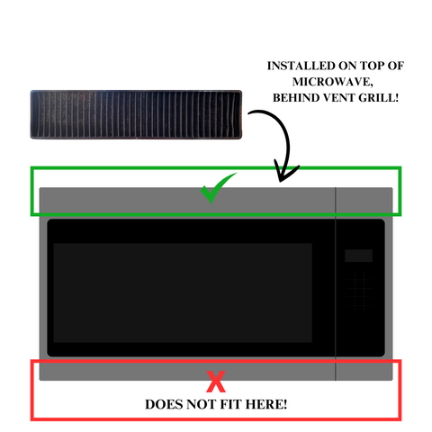 LG Microwave Charcoal Air Filter Shipped With LMV2073WW01, LMV2083SB, LMV2083ST