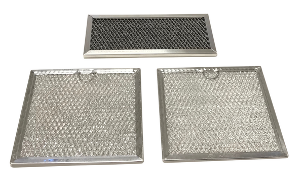 Lazellz Microwave Grease & Charcoal Filter Set Compatible With GE Model Numbers JNM7196FL1DS, JNM7196SF1SS, JNM7196SK1SS
