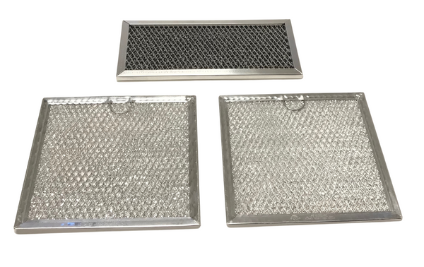 Lazellz Microwave Grease & Charcoal Filter Set Compatible With GE Model Numbers JVM7195DK2WW, JVM7195DK3BB, JVM7195DK3WW