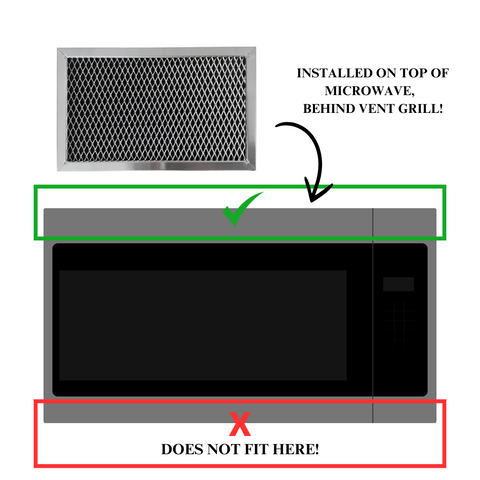 Genuine GE Microwave Charcoal Filter Originally Shipped With JVM1533BD004, JVM1533BD05