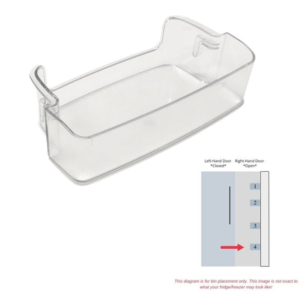 Genuine OEM LG Refrigerator Right Bottom Door Bin Originally Shipped With LBN10551SW, LBN10551PS, LBN10551PV, LBNC10551W