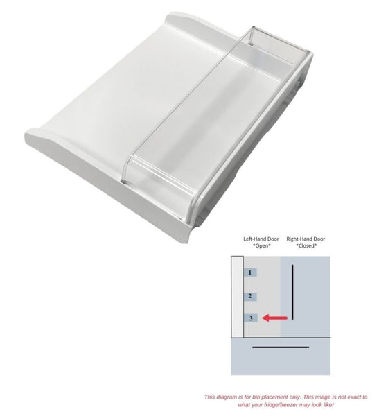 Genuine OEM LG Refrigerator Left Bottom Door Bin Originally Shipped With LFX28978WH, LFX28978ST, LFX28979SW, LMX28988ST