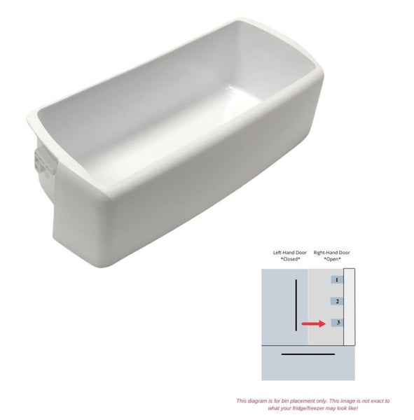 Genuine OEM LG Refrigerator Right Bottom Door Bin Originally Shipped With LFX25973SB, LFX25973ST, LFX25973SW, LFX25974SB