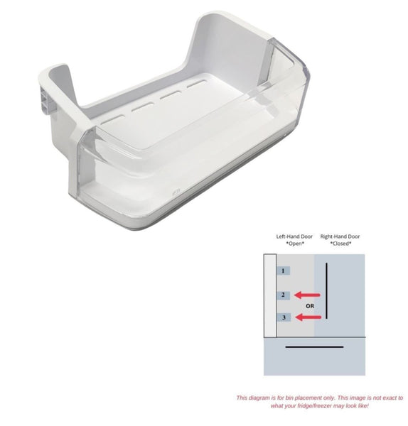 Genuine OEM Samsung Refrigerator Left Door Bin Originally Shipped With RSG307AARS/XAA, RSG307AAWP, RSG307AAWP/XAA