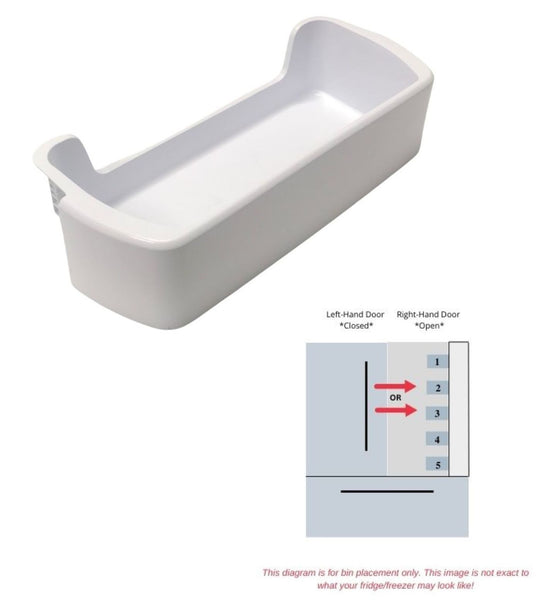 Genuine OEM Samsung Refrigerator Right Door Bin Originally Shipped With RS25H5000BC, RS25H5000BC/AA, RS25H5000SP