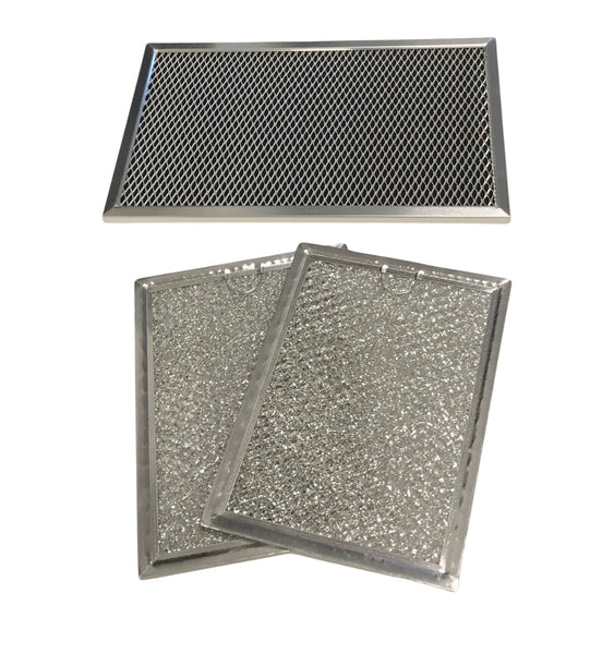 Microwave Grease And Charcoal Filter Set Compatible With Sharp Model Numbers R-1450, R1451, R-1451, R1460, R-1460