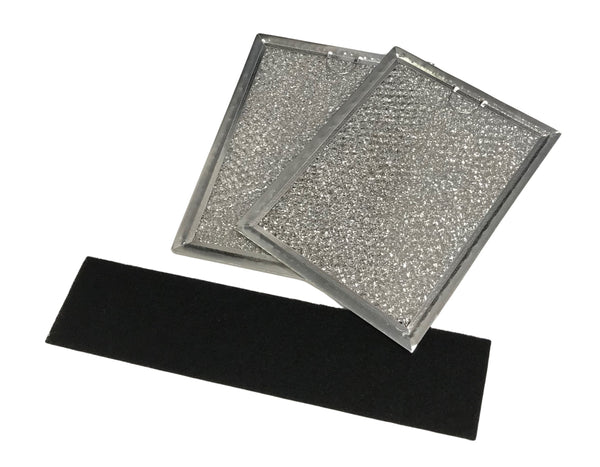 Microwave Grease And Charcoal Filter Set Compatible With Electrolux Model Numbers EI30BM55HWA, EI30BM55HWB, EI30BM55HWC