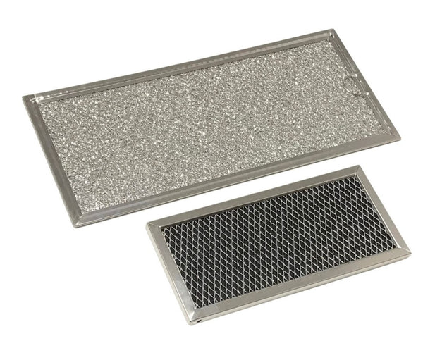 Microwave Grease & Charcoal Filter Set Compatible With Jenn-Air Model Numbers JMV8208BCS17, JMV8208BCS18, JMV8208BCW