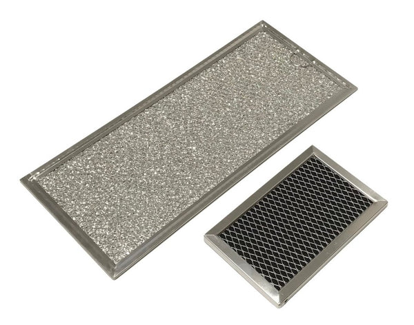Microwave Grease & Charcoal Filter Set Compatible With GE Model Numbers JVM1730DP2WW, JVM1740DP2BB, JVM1740DP2CC