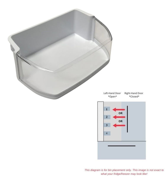 Genuine OEM LG Refrigerator LEFT Door Bin Originally Shipped With LFCS22520W, LFDS22520S, LFD22786ST, LFD22786SB, LFD22786SW