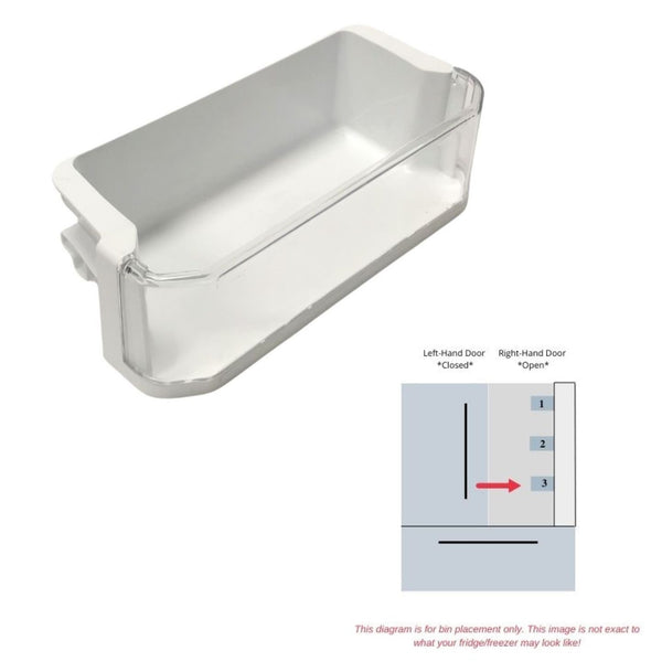 Genuine OEM LG Refrigerator RIGHT Bottom Door Bin Originally Shipped With LFC20770SB, LFC20770SW, LFC20770ST