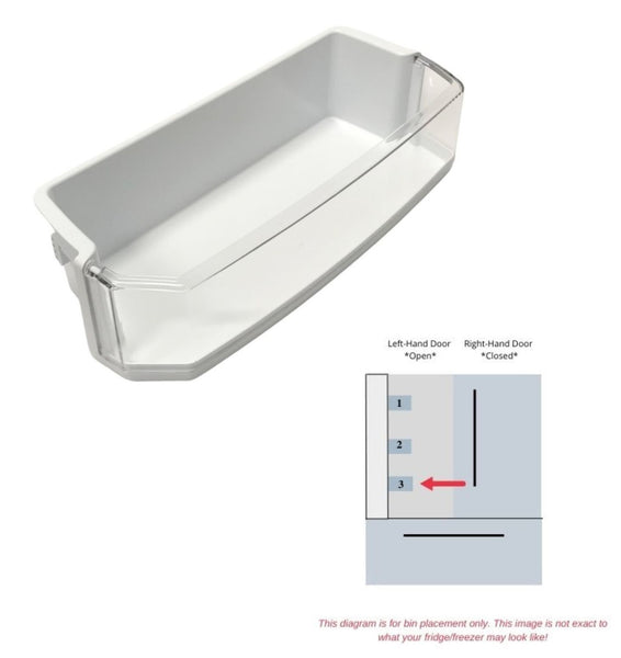 Genuine OEM LG Refrigerator LEFT Bottom Door Bin Originally Shipped With LFC28768SB, LFC28768ST, LFC28768SW