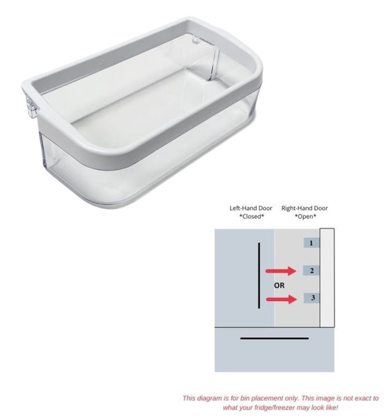 Genuine OEM Samsung Refrigerator RIGHT Door Bin Originally Shipped With RF267AASH, RF267AASH/XAA, RF267AAWP, RF267AAWP/XAA