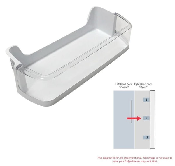 Genuine OEM Samsung Refrigerator RIGHT Middle Door Bin Originally Shipped With RS263TDBP/XAA, RS263TDPN/XAA, RS263TDRS/XAA