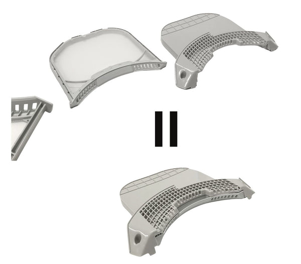 Dryer Lint Filter & Cover - Sits Flush Compatible With LG Model Numbers DLE3300W, DLE3400W, DLE3500W, DLE3600W, DLE4970W