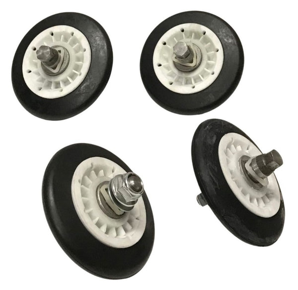 Dryer Rollers - 4 Pack Compatible With LG Model Numbers DF22WV2SR, DLE3400V, DLE3400W, DLE3420W, DLE3470W, DLE3600V