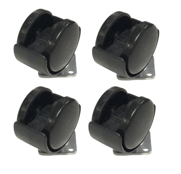 Air Conditioner AC Caster XL Wheel - 4 Pack Compatible With Delonghi Model Numbers PACAN125ES, PACAN135ESBK