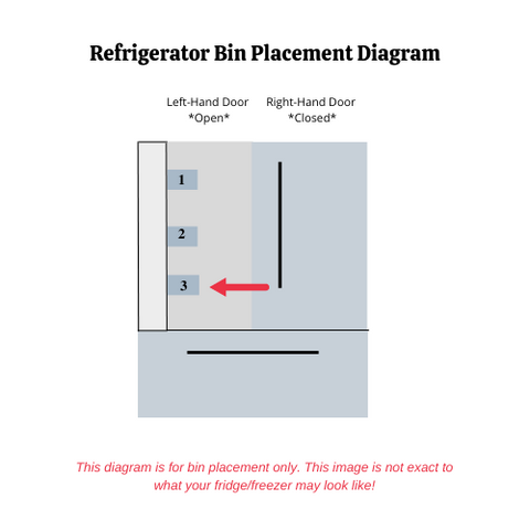 Genuine OEM Samsung Refrigerator Left Bottom Door Bin Originally Shipped With RF23R6201SR/AA, RF23R6201SR/AZ, RF23R6201WW