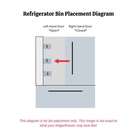 Genuine OEM Samsung Refrigerator Left Middle Door Bin Originally Shipped With RF23HCEDBWW/AA, RF23HCEDTSR, RF23HCEDTSR/AA