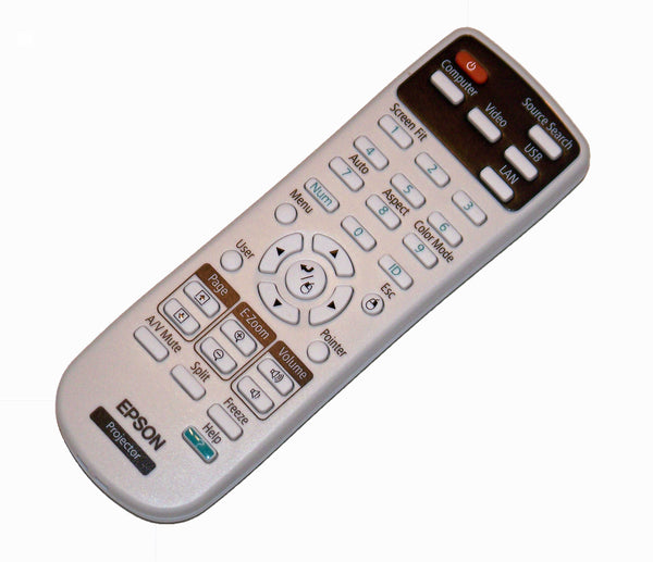 OEM Epson Projector Remote Control Originally Shipped With: PowerLite 1761W