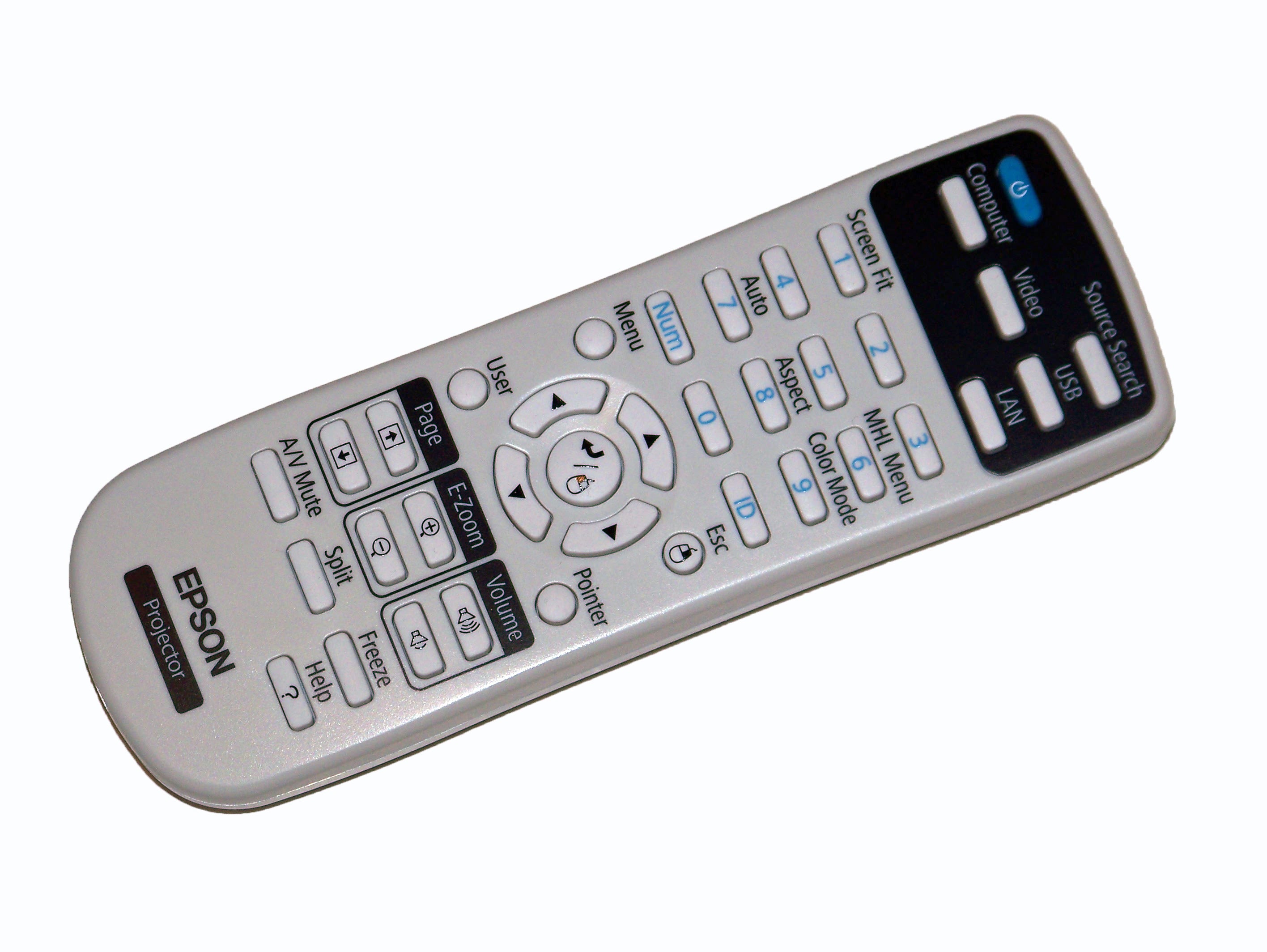 Epson Projector Remote Control:  EB-1975W, EB-1970W, EB-1985WU, EB-1980WU