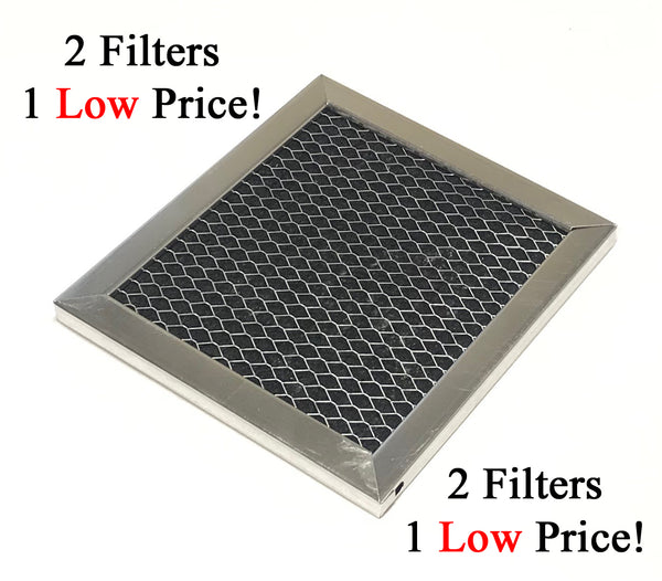 Save Money With An OEM Charcoal Filter 2 Pack - Measurements: 6-7/8 x 6-3/8 x 1/4 Inches
