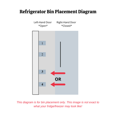 OEM LG Refrigerator Left Door Bin Position 3 Or 4 Originally Shipped With LRSES2706V, LRSPS2706V
