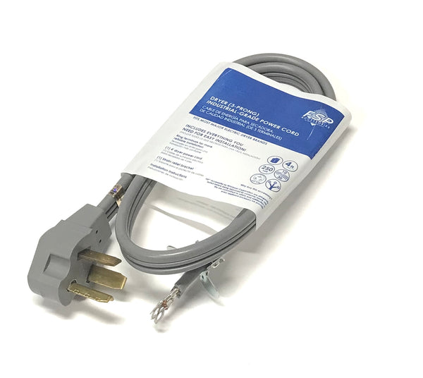 OEM Whirlpool Dryer Power Cord Originally Shipped With WED9250WL1, 7MWGD8500EC0, LTE6234AW1, MEDE301YW0