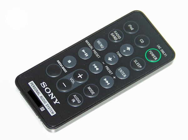 OEM Sony Remote Control Originally Shipped With: ZSS3iP, ZS-S3iP, ZSS3iPBLACK, ZS-S3iPBLACK