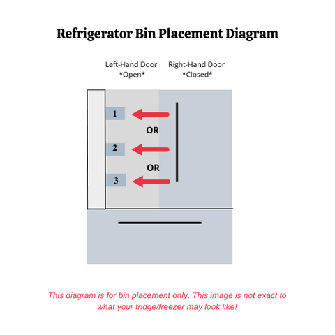 Refrigerator LEFT Door Bin Compatible With Kenmore Model Numbers 795.74025410, 795.74025411, 795.74025412, 795.74027610