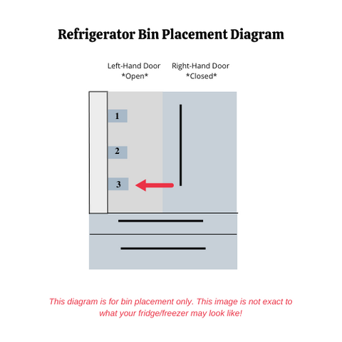 Samsung Refrigerator Left Bottom Door Bin Clear Window Insert Only Originally Shipped With RF4287HARS, RF4287HARS/XAA