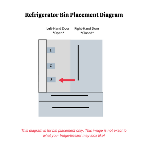 Samsung Refrigerator Left Bottom Door Bin Clear Window Insert Only Originally Shipped With RF4287HABP, RF4287HABP/XAA