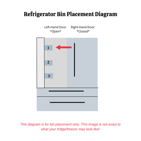OEM Samsung Refrigerator Left Top Door Bin Originally Shipped With RF28HDEDTSR/AA, RF28JBEDBSG, RF28JBEDBSG/AA
