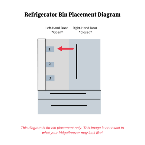 OEM Samsung Refrigerator Left Top Door Bin Originally Shipped With RF22KREDBSG, RF22KREDBSG/AA, RF22KREDBSR
