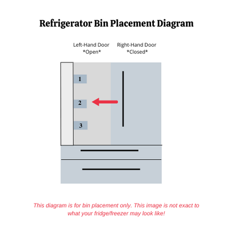 OEM Samsung Refrigerator Left Door Bin Originally Shipped With RF28R7551DT/AA, RF28R7551SG, RF28R7551SG/AA
