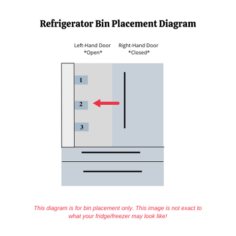 OEM Samsung Refrigerator Left Middle Door Bin Originally Shipped With RF27T5201SR/AA, RF27T5241SG, RF27T5241SG/AA