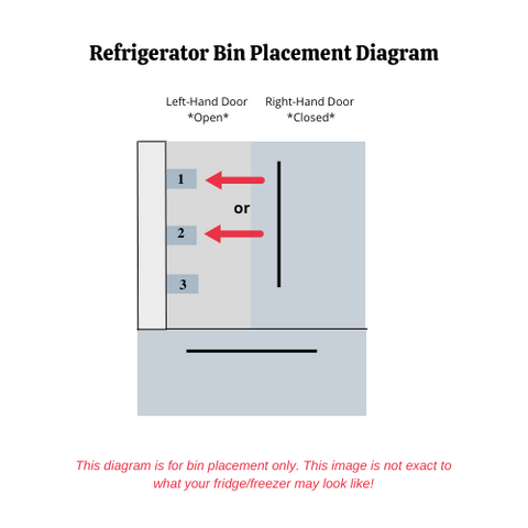 OEM Samsung Refrigerator Left Door Bin Basket Originally Shipped With RF18A5101SR/AA, RF18A5101WW, RF18A5101WW/AA